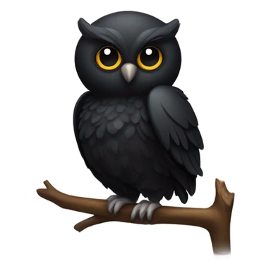 Black pregnant owl sticker
