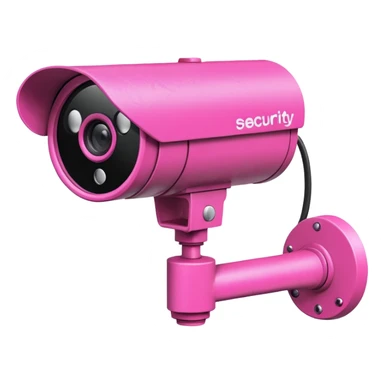 Security Camera pink with graffity sticker