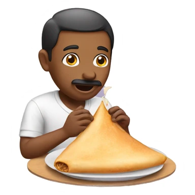 Man eating a dosa sticker