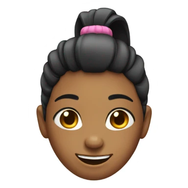 Girl winking with pony tail  sticker