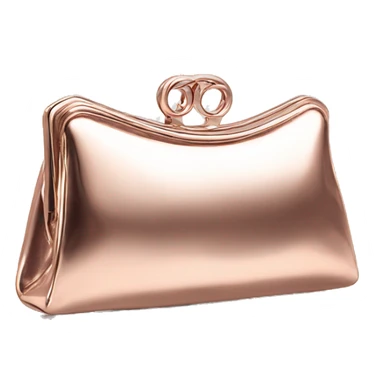 Realistic Isolated rose gold clutch handbag. sticker