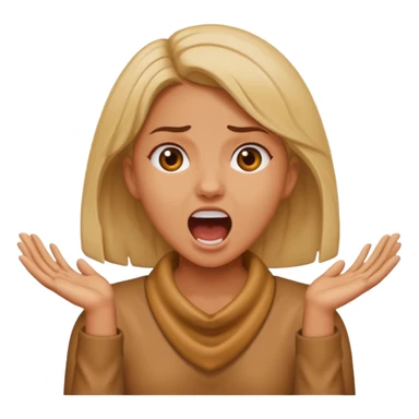 girl with her hands around her neck screaming sticker