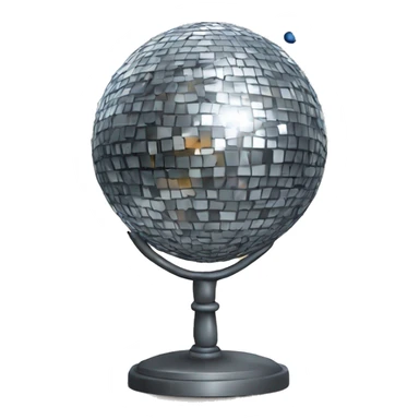 discoball with flying music notes sticker
