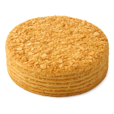 Сгенерируй красивый торт наполеон, полностью, на пнг фоне (без фона) sticker