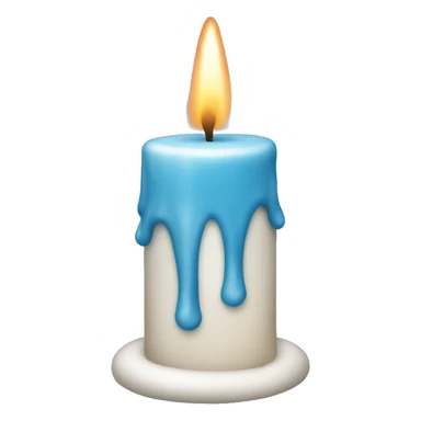 Christmas candle blue  sticker