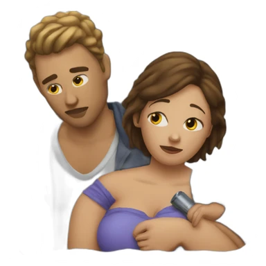 Big woman getting cheated on by boyfriend sticker