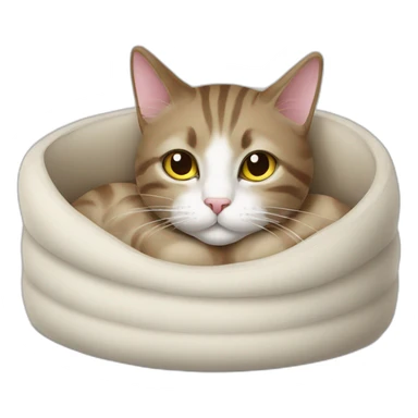 cat in ghe bed sticker