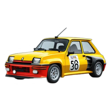 renault 5 turbo rally sticker