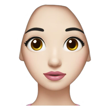 Beautiful woman,Black hair,long hair,White skin,oval face,big eyes,Blackeyes,Pink lips,Chinese sticker