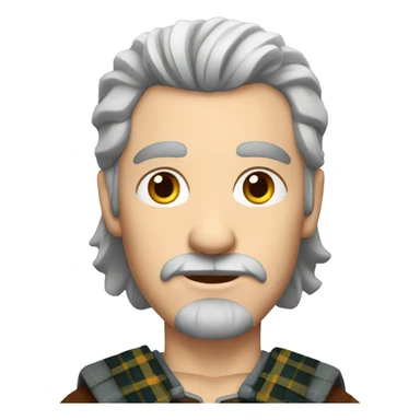 scottish-man-with-kilt-blue-eyes-gray-hair sticker