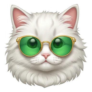 Winking cat with star-shaped sunglasses sticker