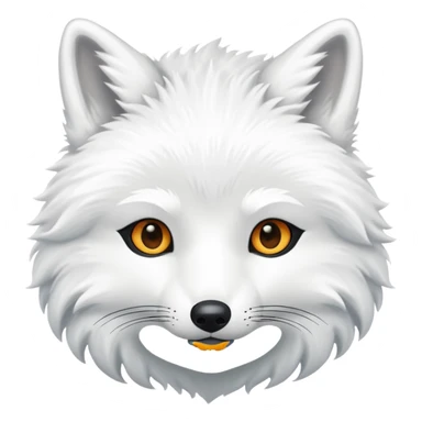 White fox emoji sticker