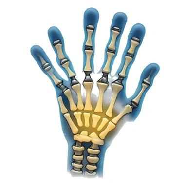 hand wave xray with screws sticker