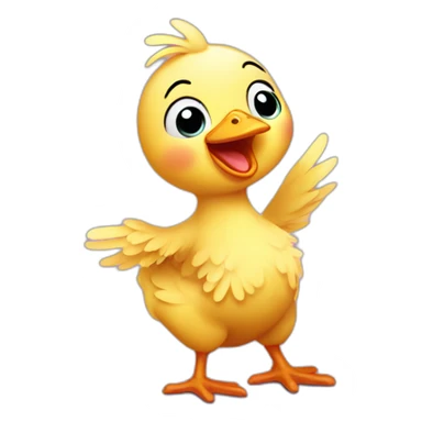 Baby chicken dancing sticker