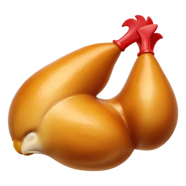 3D glossy chicken breast emoji sticker