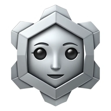 Create an emoji in which it is representing AI logo similarly like the logo of GPT but different completely different sticker