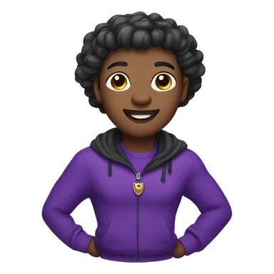 Panther wearing purple  sticker