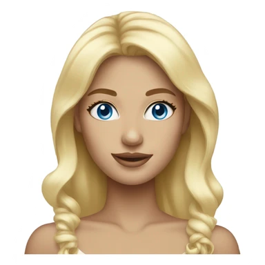 blonde blue eyed pretty woman  sticker