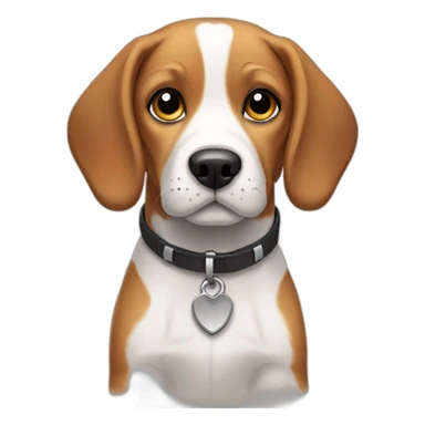 A cute beagle standing sticker