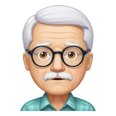 blunt grand paawith spects and white hair sticker