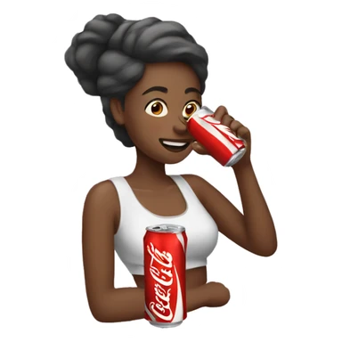 woman drinking diet coke sticker