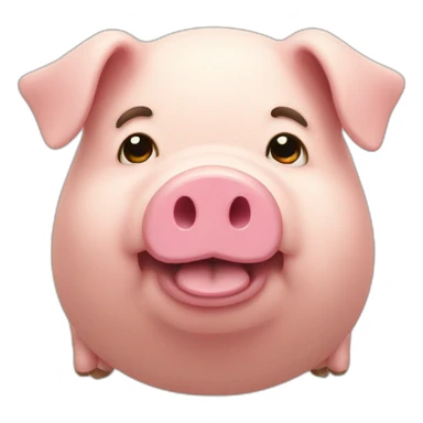 a fat pig sticker