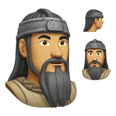 Ghengis khan realistic sticker