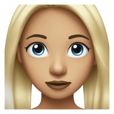 Sassy emoji with eyelash  sticker