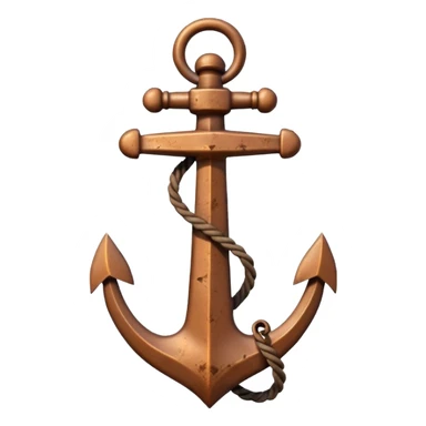 anchor object icon, metal anchor, slightly rusty texture, 3D cartoon, soft shadow, mobile game icon style, centered, clean background, no text, no watermark
 sticker