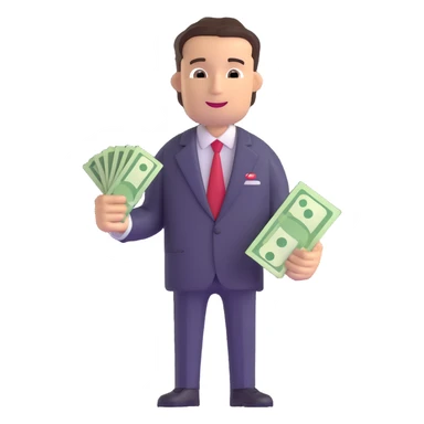 Verizon sales man with money sticker