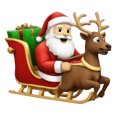 Santa's-sleigh with him in it sticker