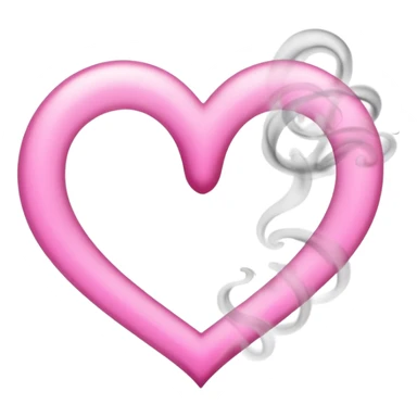 a pink heart smoke ring sticker