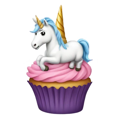 Cupcake riding unicorn  sticker