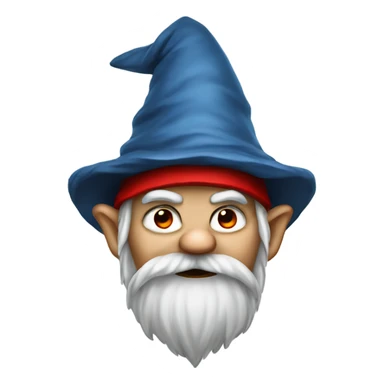Angry gnome with big red hat  sticker