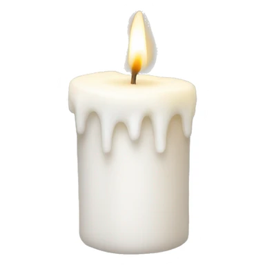 White candle sticker