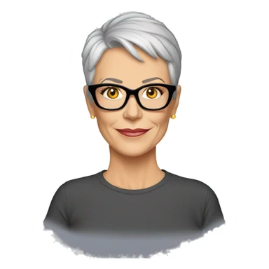 jamie lee curtis cartoon wearing tee sticker