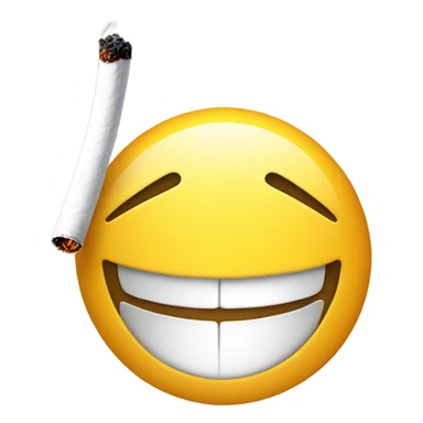 Smile face with cigarette  sticker