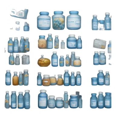 blue pharmacy sticker