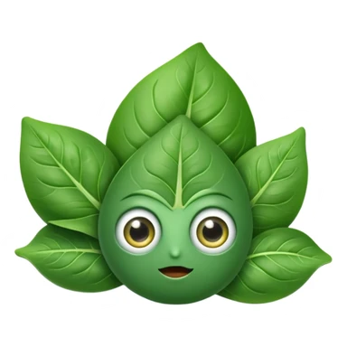 Spinach with eyes sticker
