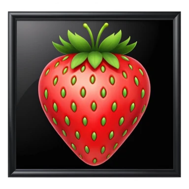 Black Jewelry strawberry sticker
