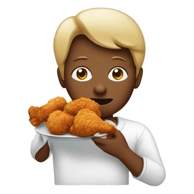  person eating fried chicken  sticker