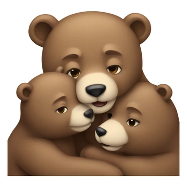 Cute bears cuddle  sticker