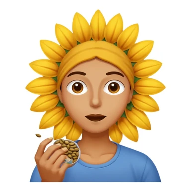 someone eating sunflower seeds  sticker