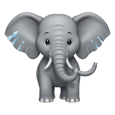 elephant spraying water sticker