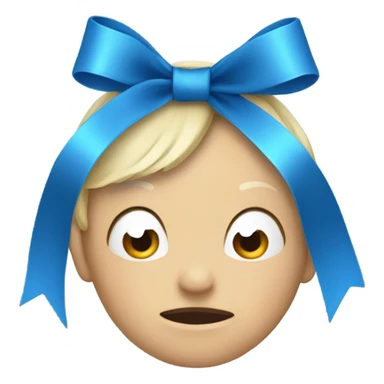 blue bow clean  sticker