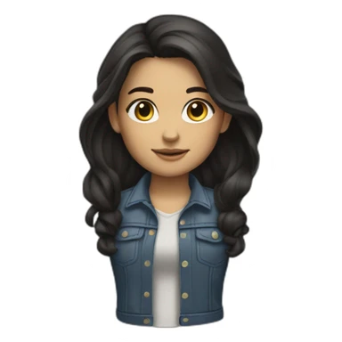 Girl dark hair drive truck sticker