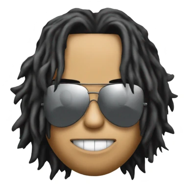 Slash from Guns'N'Roses face sticker