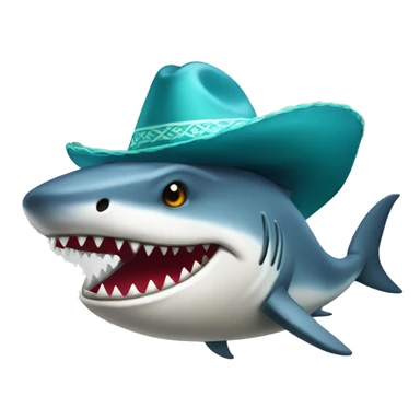 Tiburón con sombrero  sticker