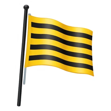 Create 2 yellow lined and 1 black lined flag emoji and put black line between yellow lines sticker