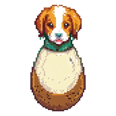 bowling skittle with puppy head on top sticker